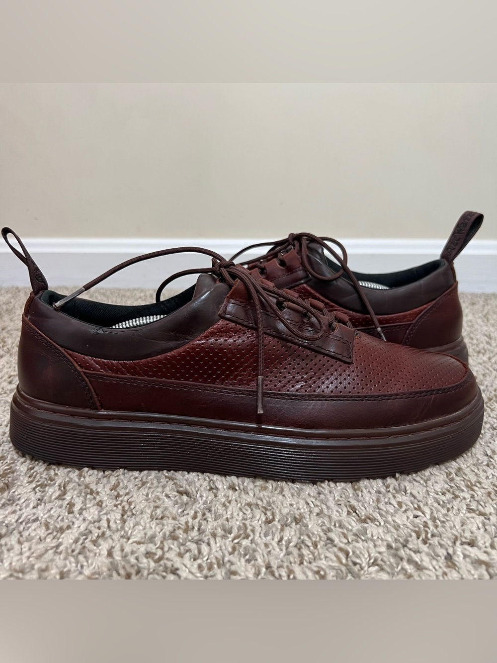 Dr. Martens Reuban Brando Perfed Oxblood Lace-Up Leather Shoe Men’s Size 9